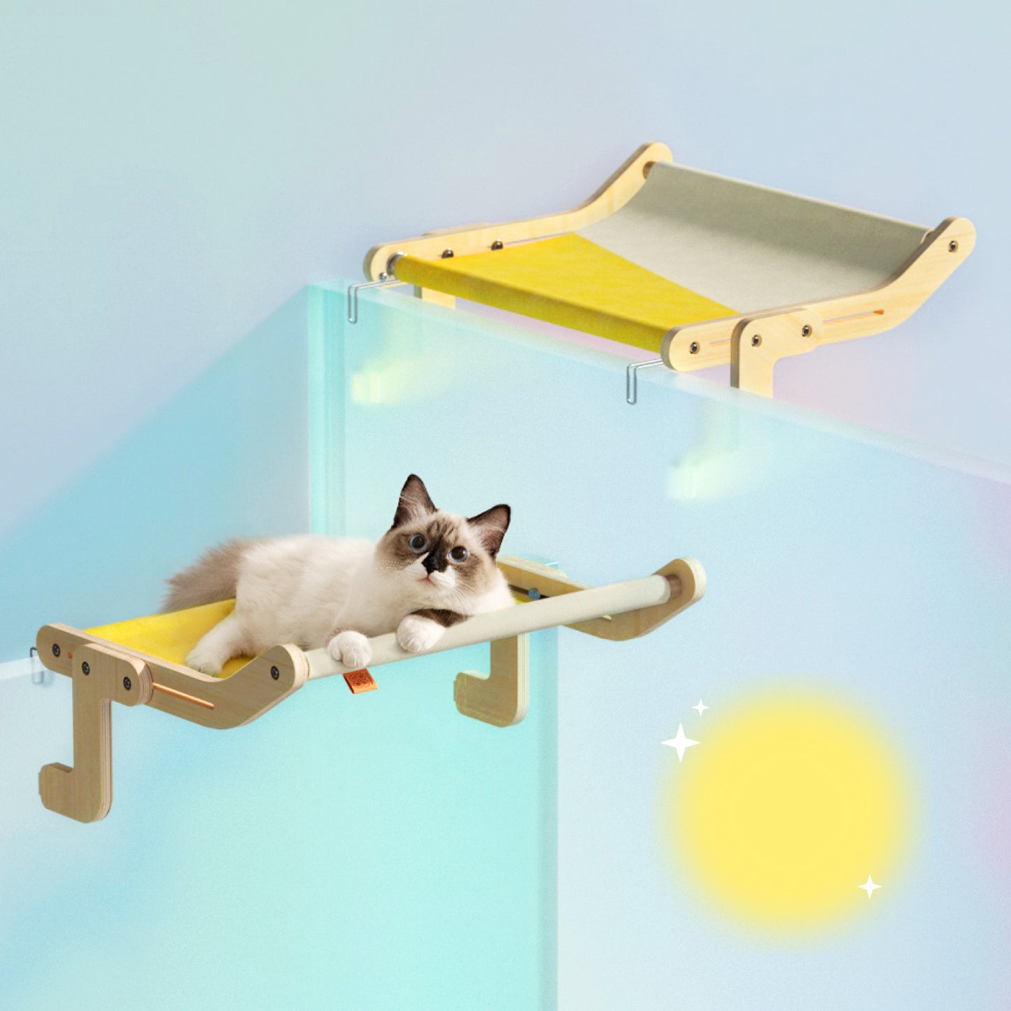 Portable Washable Wall Hanging Cat Bench - PurePaws Co