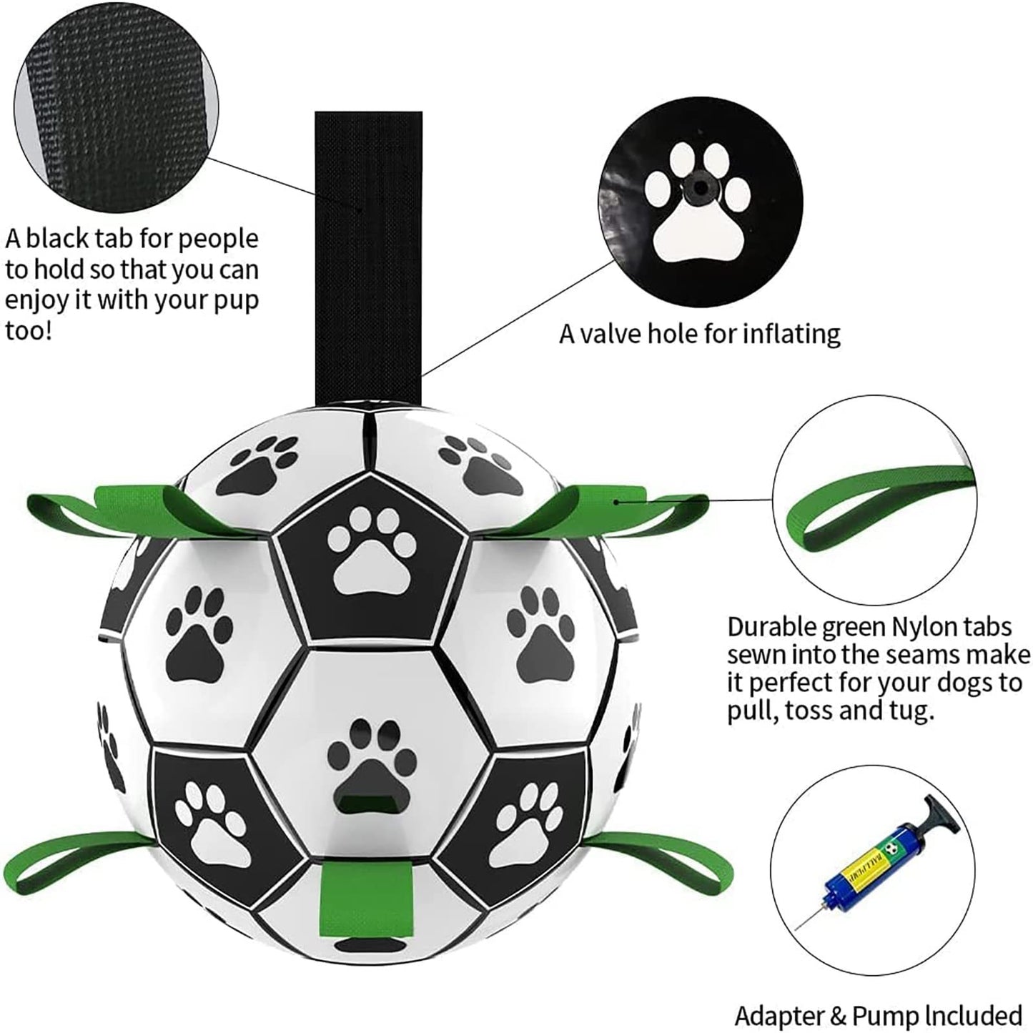 Inflated Interactive Dog Soccer Ball Training Toy - PurePaws Co