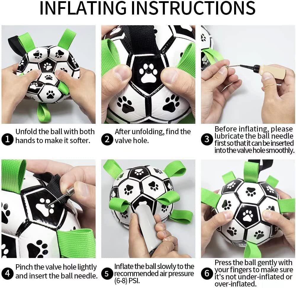 Inflated Interactive Dog Soccer Ball Training Toy - PurePaws Co