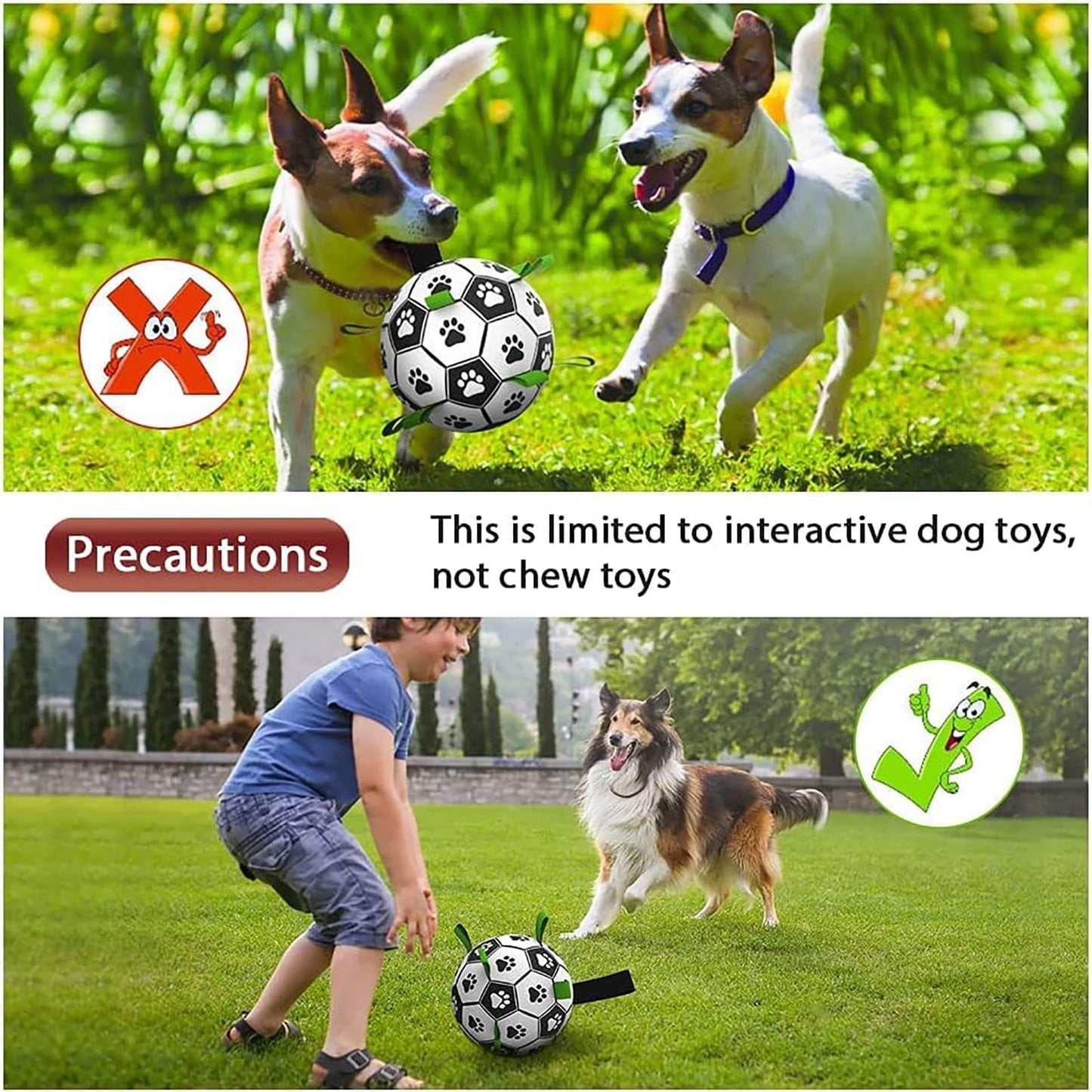 Inflated Interactive Dog Soccer Ball Training Toy - PurePaws Co