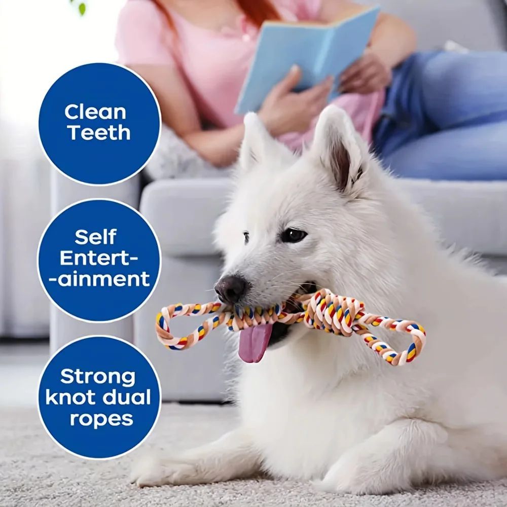 Large Teeth Grinding Rope Knot Toy For Pet - PurePaws Co