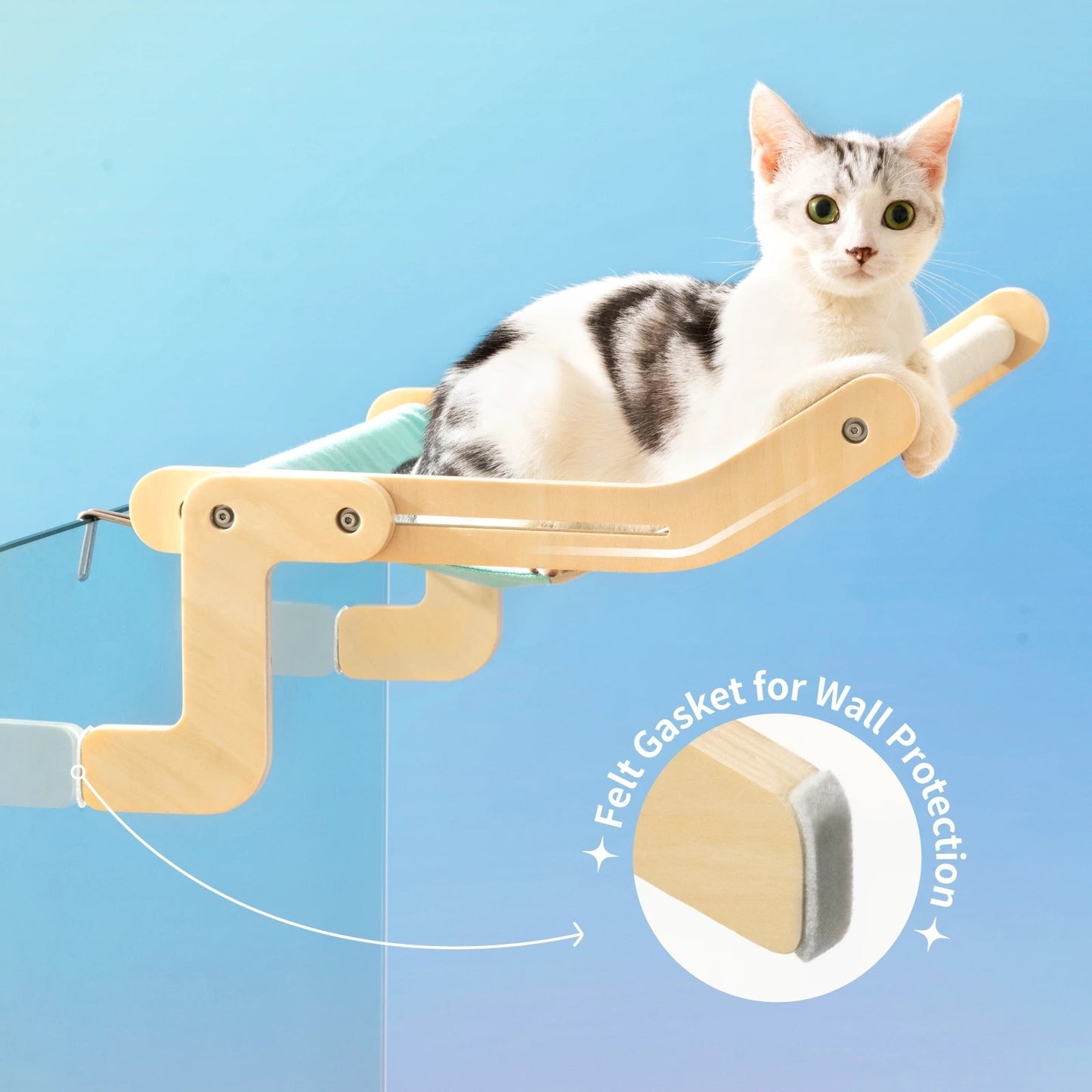 Portable Washable Wall Hanging Cat Bench - PurePaws Co