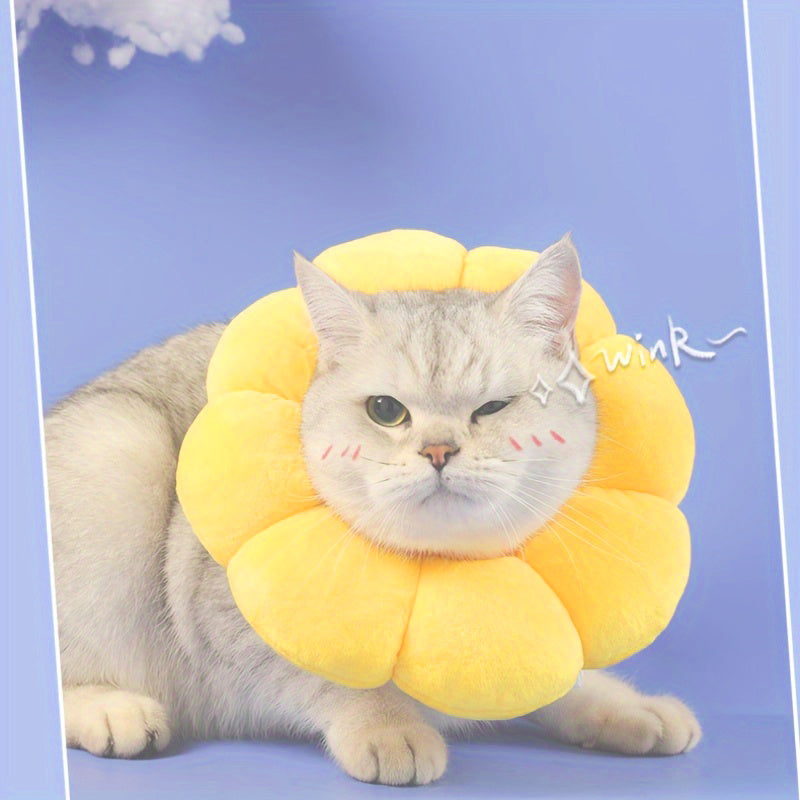Cute Sunflower Neck Recovery Collar - PurePaws Co