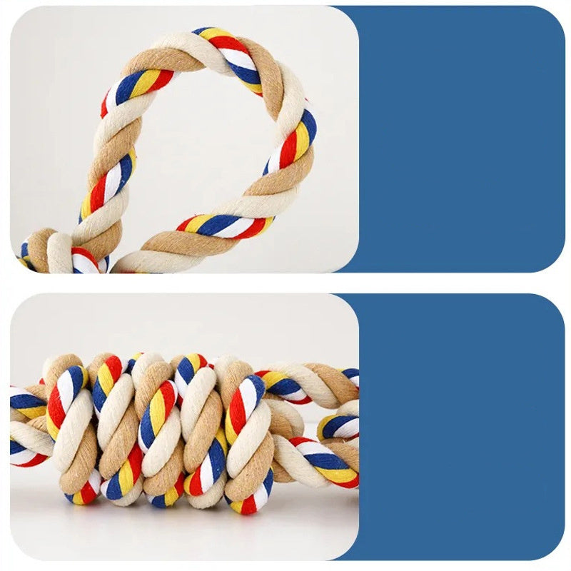 Large Teeth Grinding Rope Knot Toy For Pet - PurePaws Co