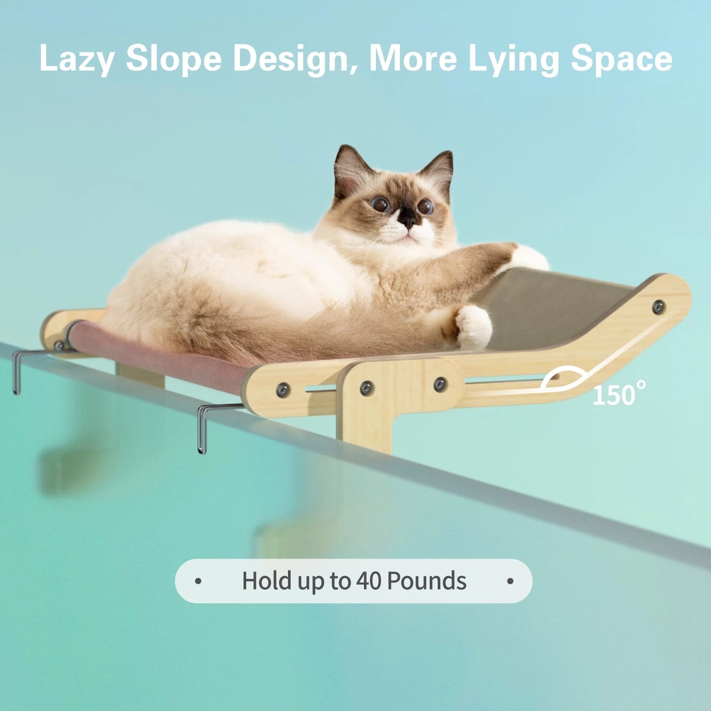 Portable Washable Wall Hanging Cat Bench - PurePaws Co