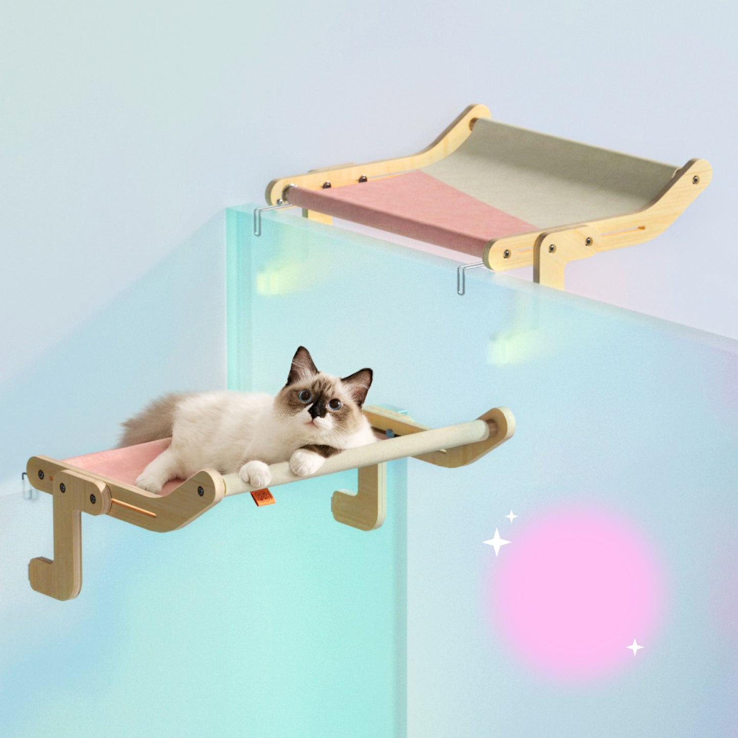 Portable Washable Wall Hanging Cat Bench - PurePaws Co