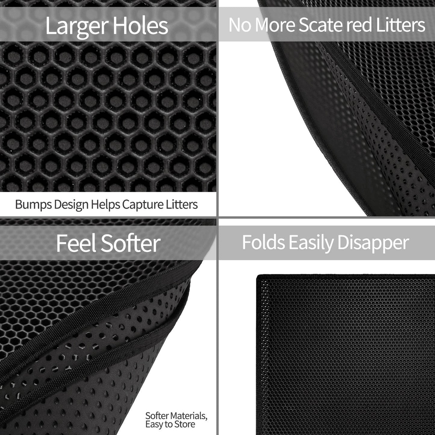 Honeycomb Non Slip EVA Cat Litter Mat - PurePaws Co