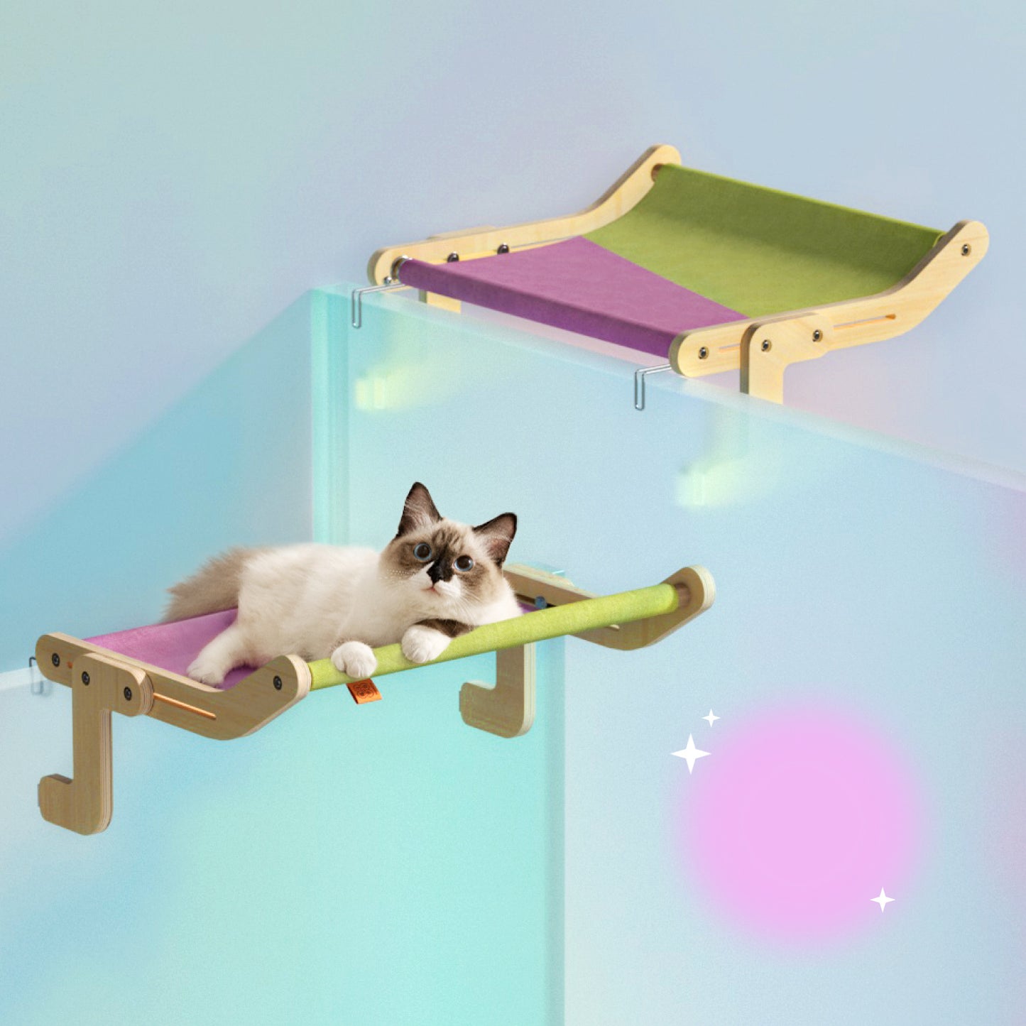 Portable Washable Wall Hanging Cat Bench - PurePaws Co