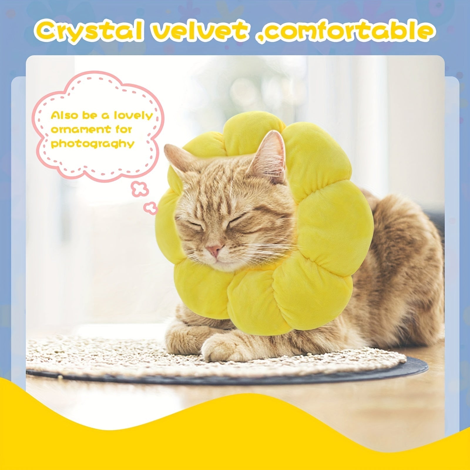 Cute Sunflower Neck Recovery Collar - PurePaws Co