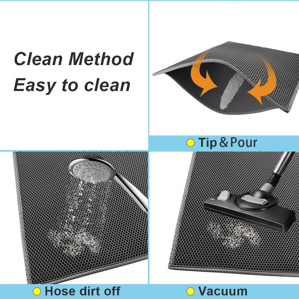 Honeycomb Non Slip EVA Cat Litter Mat - PurePaws Co