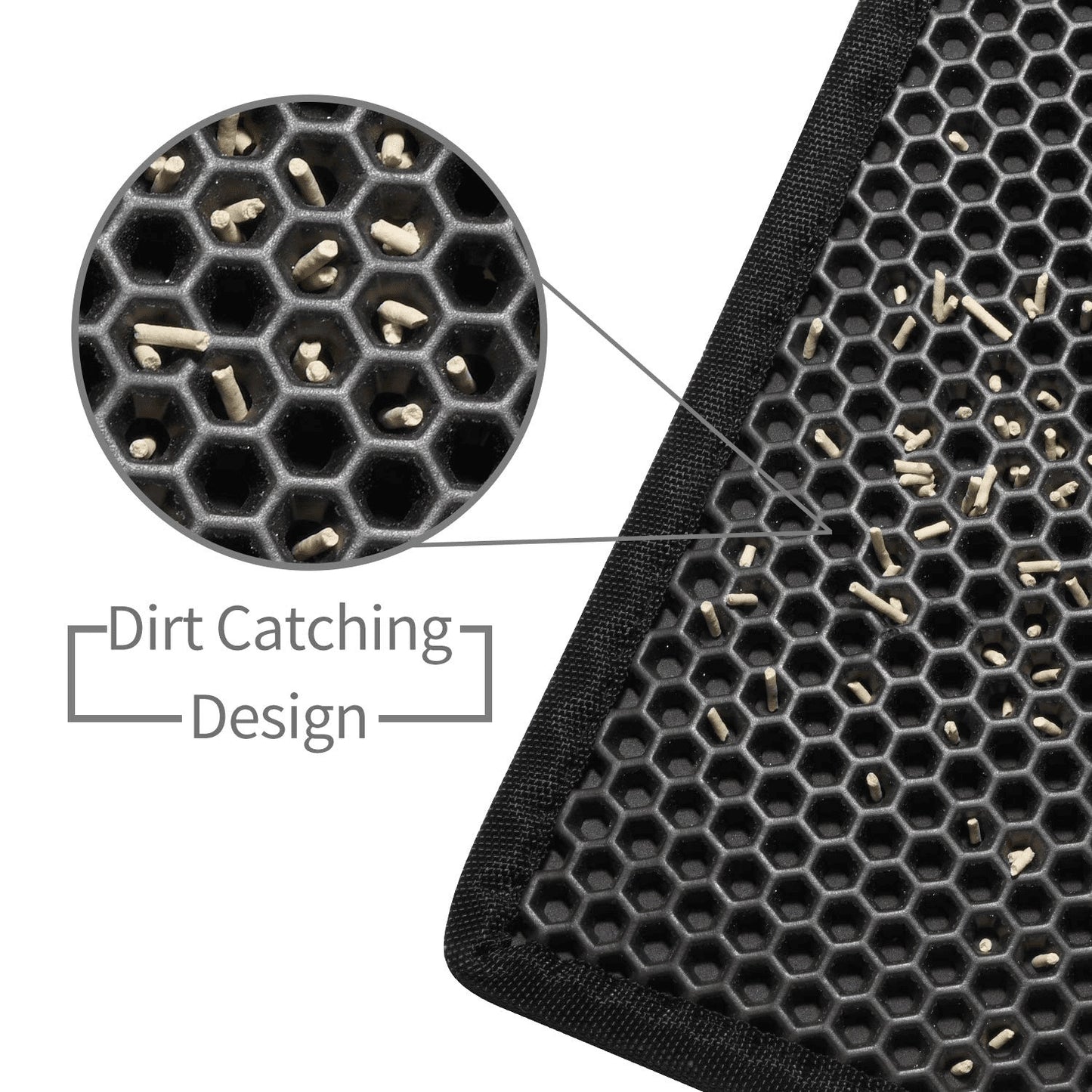 Honeycomb Non Slip EVA Cat Litter Mat - PurePaws Co