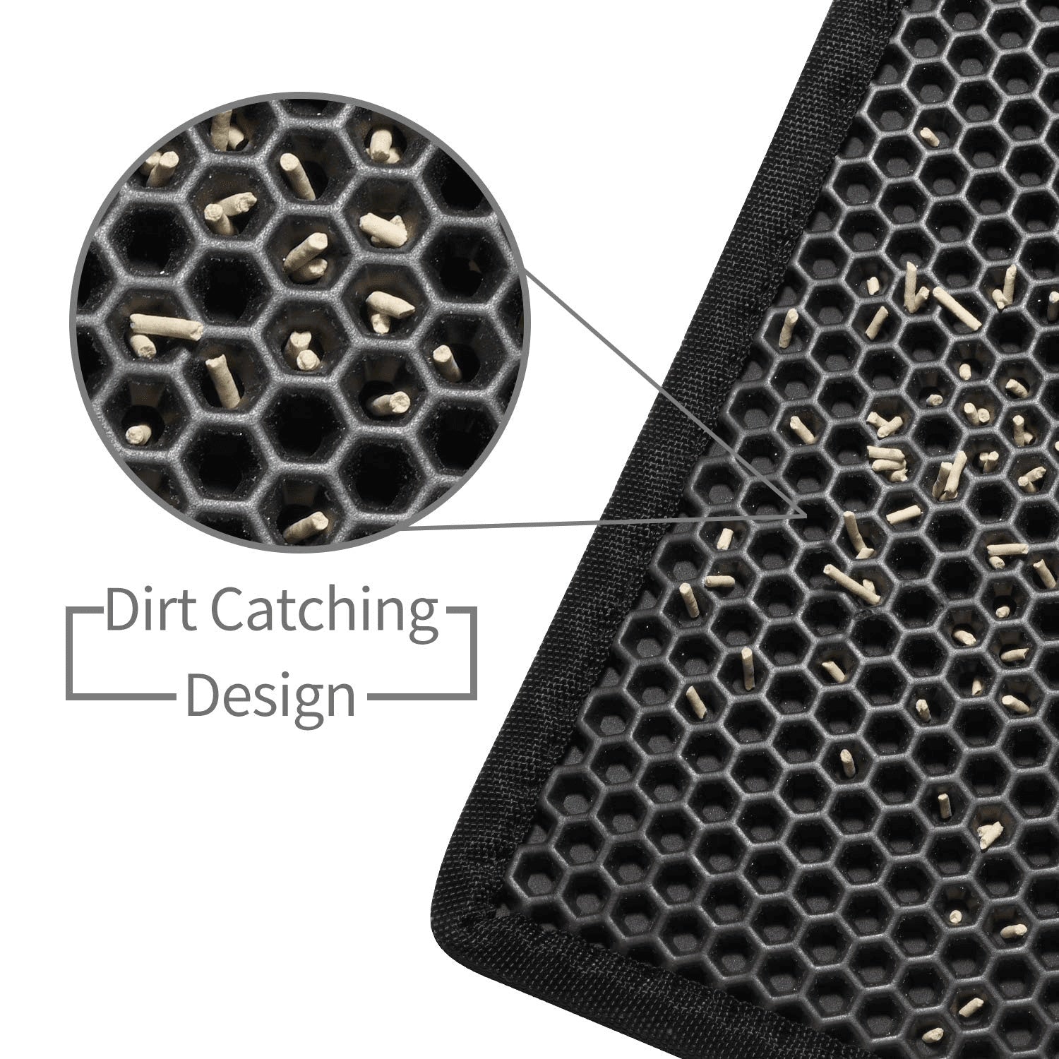 Honeycomb Non Slip EVA Cat Litter Mat - PurePaws Co