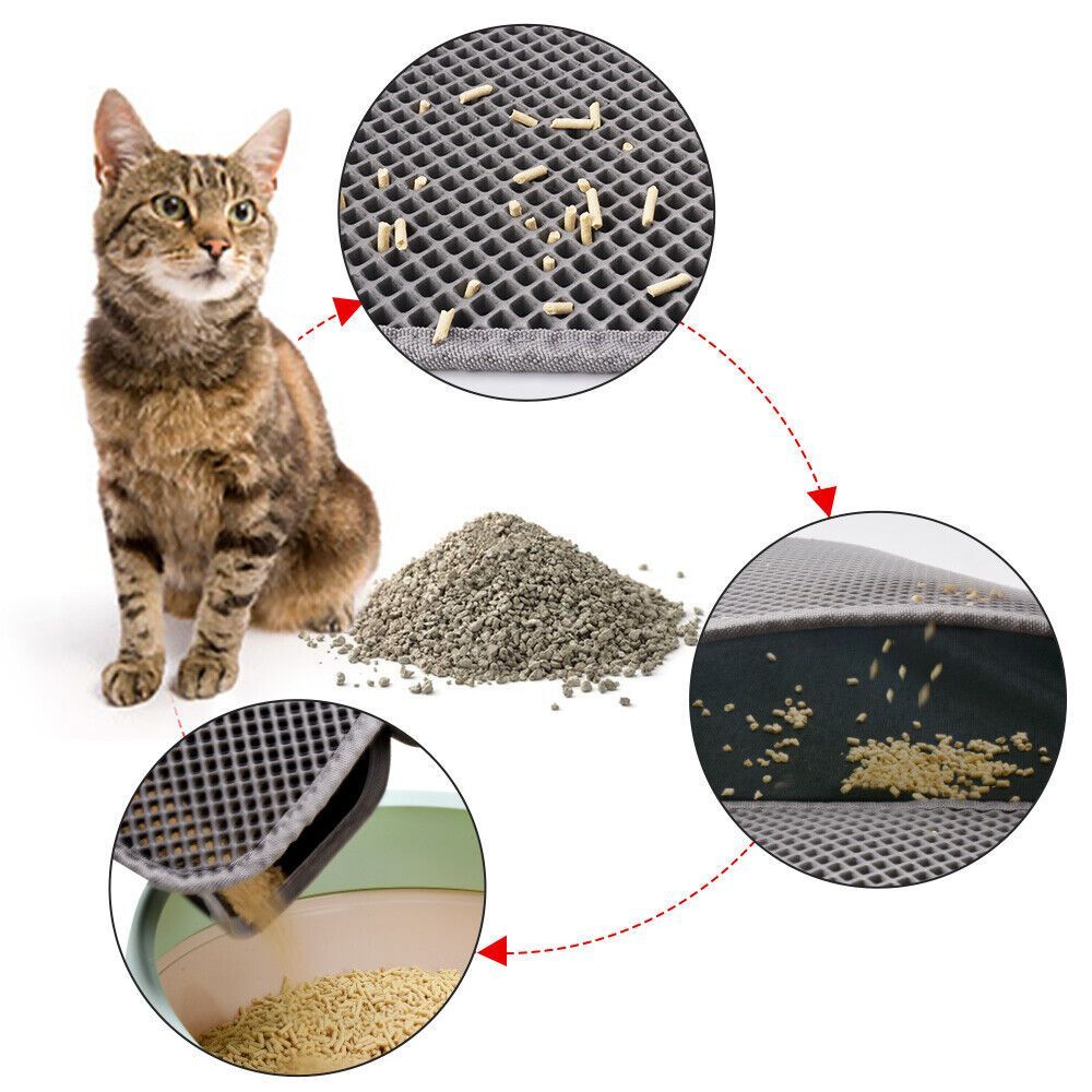 Honeycomb Non Slip EVA Cat Litter Mat - PurePaws Co