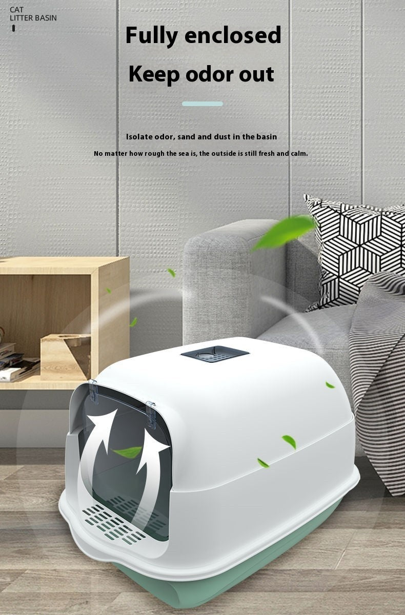 Fully Enclosed Cat Toilet Litter Box - PurePaws Co
